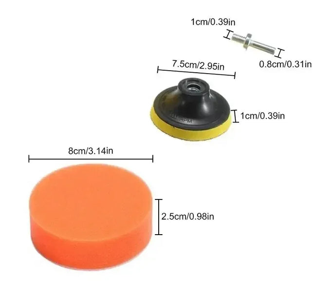 Polishing Sponge Plate Set Imitation Plush Waxing Angle Grinding Cleaning Sponge Wheel Car Beauty Set Electric Drill Polishing