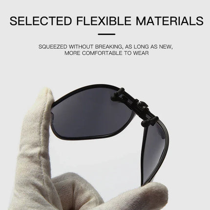 Men's Clip-On Polarized Sunglasses – Vintage Square Photochromic Night Vision Driving Glasses
