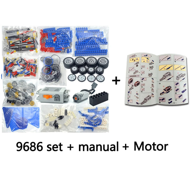 STEM 9686 Technical Building Blocks Set – Multi-Technology DIY Programming Kit for Kids & Educational School Projects