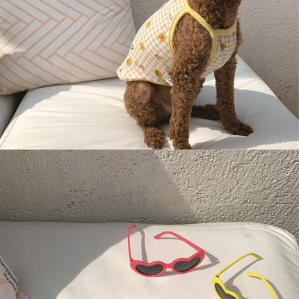 New love pet glasses dog cat cute creative fashion sunglasses sunglasses with jewelry pet beauty decoration supplies