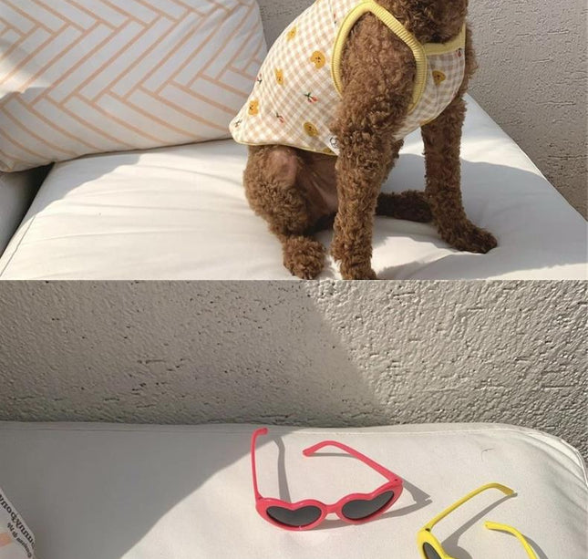 New love pet glasses dog cat cute creative fashion sunglasses sunglasses with jewelry pet beauty decoration supplies
