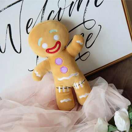 Gingerbread Man Plush Toy – Soft Stuffed Cookie Doll for Room Decoration & Birthday Gifts
