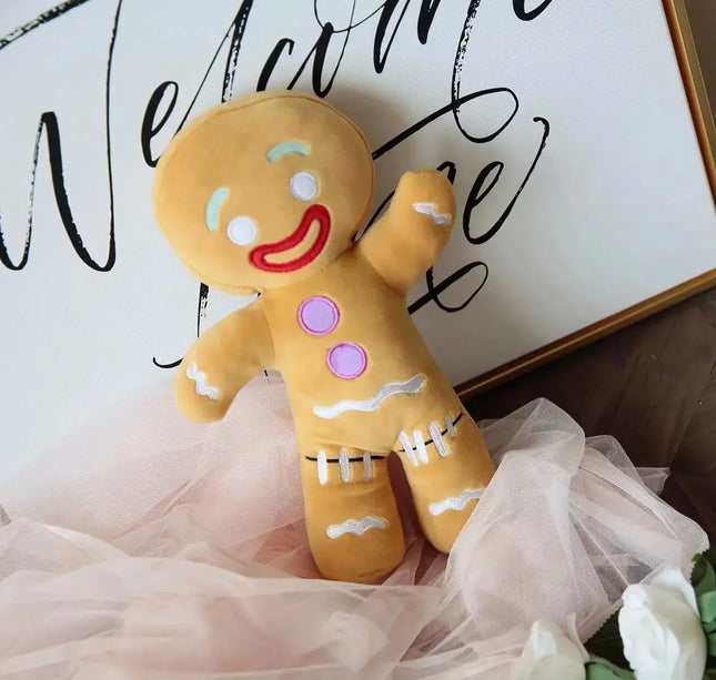 Gingerbread Man Plush Toy – Soft Stuffed Cookie Doll for Room Decoration & Birthday Gifts