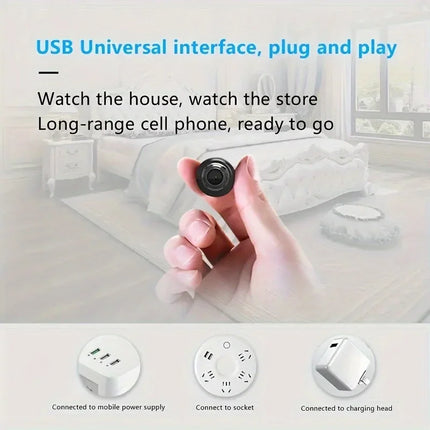 Mini WiFi Security Camera 1080P – Night Vision Baby Monitor & Audio Recorder