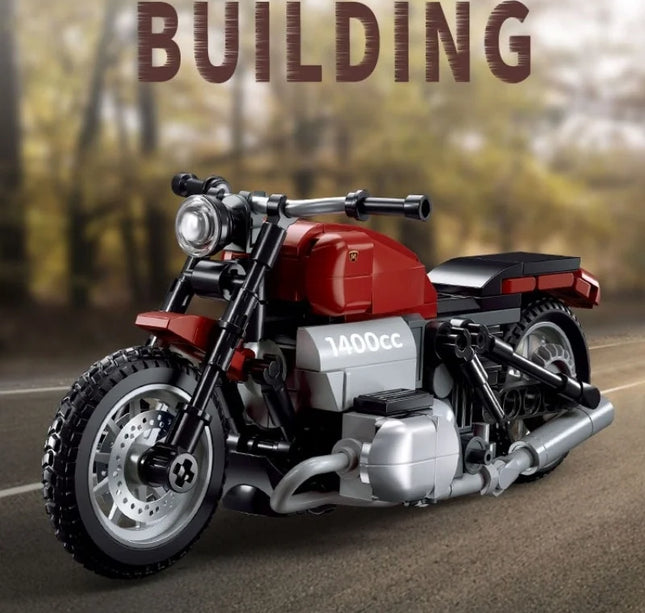 New Motorcycle Building Blocks Stable Base Model Bricks Cool Shape Kit Ornaments Educational Toys For Children