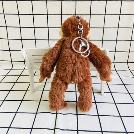 Soft 20cm Gorilla Pendant Monkey Orangutans Plush Doll Pendant Animal Stuffed Key Ring Boy