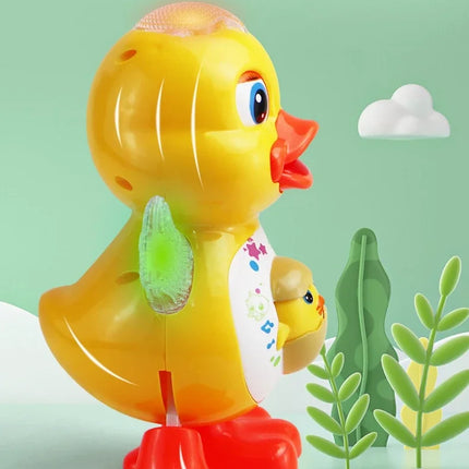 Electronic Dancing Duck Toy – Musical Cartoon Animal with Flashing Lights & Movement for Kids Educational Gift