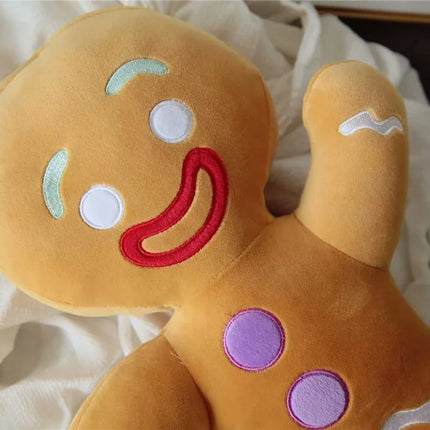 Gingerbread Man Plush Toy – Soft Stuffed Cookie Doll for Room Decoration & Birthday Gifts