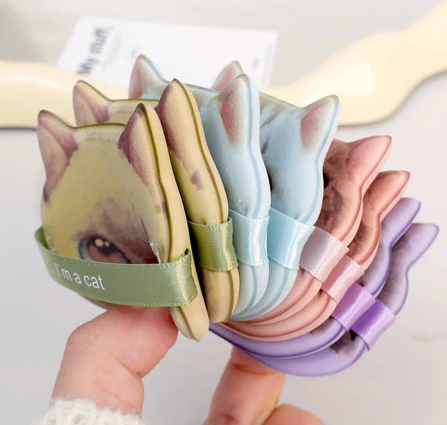 10PCS Cute Cat Makeup Puff Foundation Cosmetic Puff Smooth Powder Concealer Beauty Dry and Wet Dual-use Powder Puff Makeup Tool