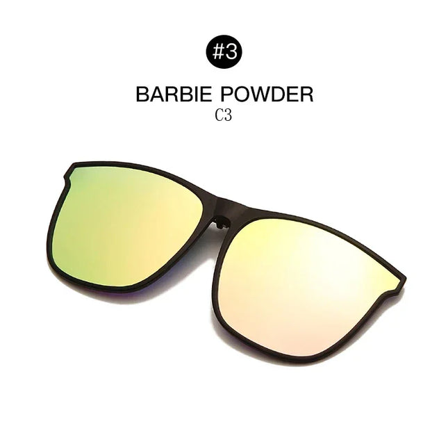 Men's Clip-On Polarized Sunglasses – Vintage Square Photochromic Night Vision Driving Glasses