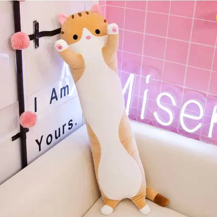 50-70cm Long Cat Plush Toys Cute Animal Cat Creative Long Soft Toys Office Break Nap Sleeping Pillow Stuffed Gift Doll For Kids