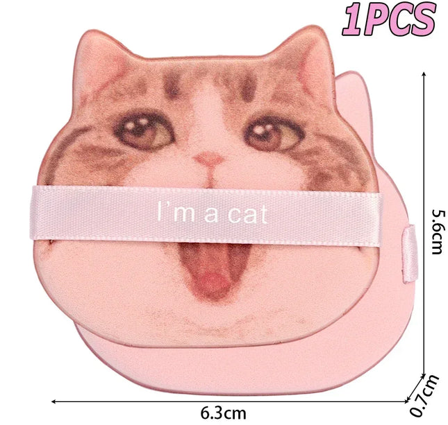 10PCS Cute Cat Makeup Puff Foundation Cosmetic Puff Smooth Powder Concealer Beauty Dry and Wet Dual-use Powder Puff Makeup Tool