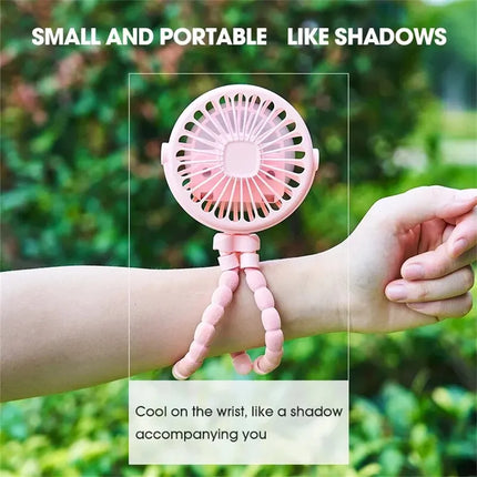 Portable 5-in-1 Octopus Fan – Silent Mini Folding Fan for Baby Stroller & Dorm