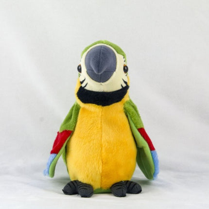 Talking Macaw Parrot Plush Toy – Electronic Repeating Stuffed Animal Bird for Kids & Pet Fun