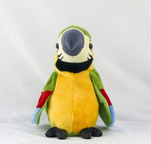 Talking Macaw Parrot Plush Toy – Electronic Repeating Stuffed Animal Bird for Kids & Pet Fun