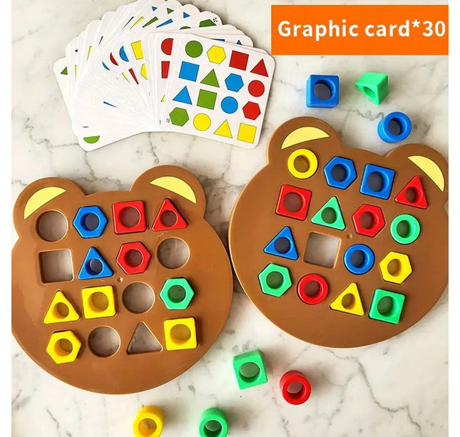 DIY Montessori Puzzle – Geometric Shape & Color Matching Game for Children