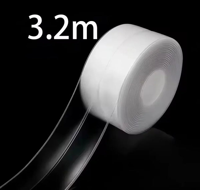 Transparent Acrylic Single-fold Kitchen And Bathroom Waterproof Mildew Stickers Sink Beautiful Stickers(3.2m*3.8cm)