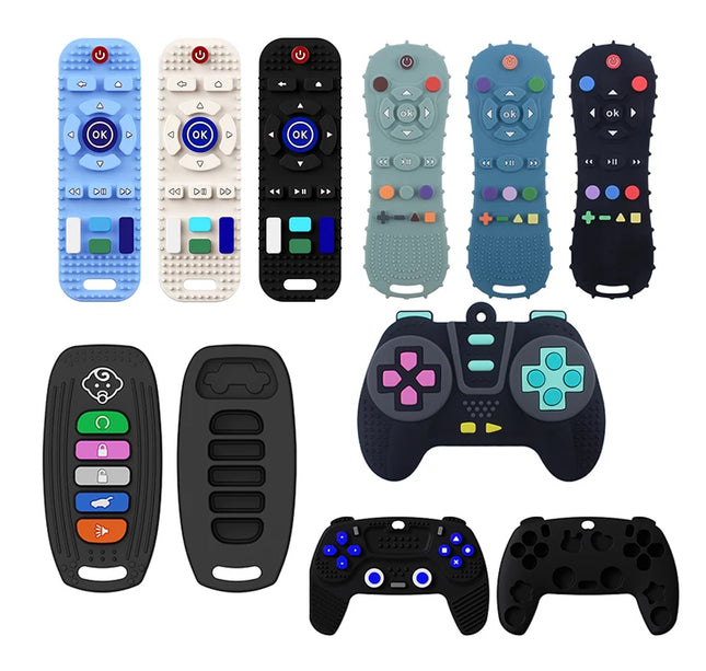 1Pc Grade Silicone Baby Teether Soothing Teether Early Educational Sensory Toys for Infant Teether Remote Control Shape