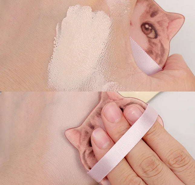 10PCS Cute Cat Makeup Puff Foundation Cosmetic Puff Smooth Powder Concealer Beauty Dry and Wet Dual-use Powder Puff Makeup Tool