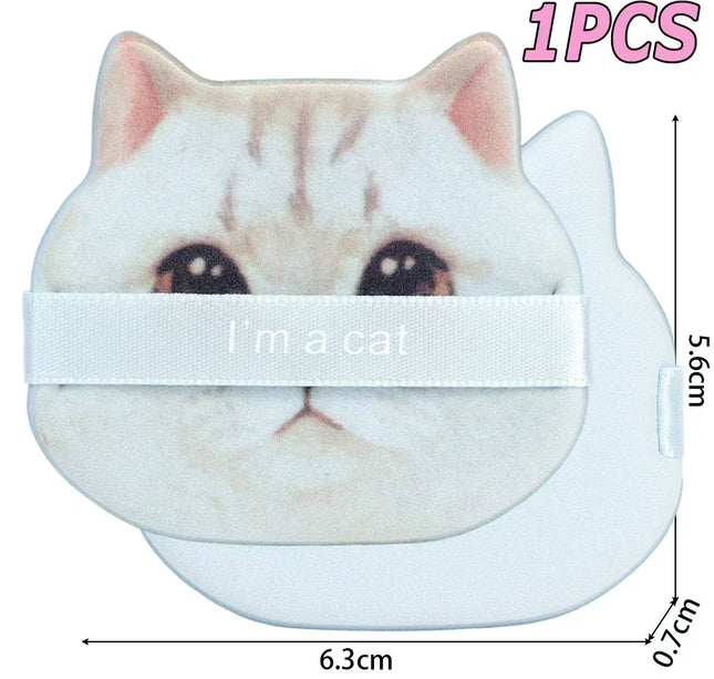10PCS Cute Cat Makeup Puff Foundation Cosmetic Puff Smooth Powder Concealer Beauty Dry and Wet Dual-use Powder Puff Makeup Tool