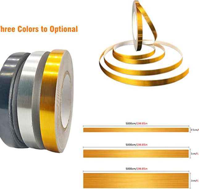 New 50M Gold Black Self-Adhesive Tile Stickers Tape Floor Waterproof Wall Gap Sealing Strip Tile Beauty Seam Sticker Home Decor