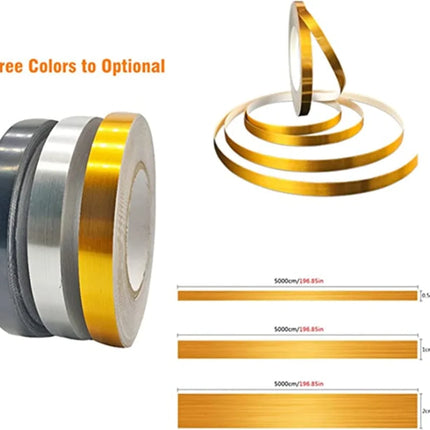 New 50M Gold Black Self-Adhesive Tile Stickers Tape Floor Waterproof Wall Gap Sealing Strip Tile Beauty Seam Sticker Home Decor