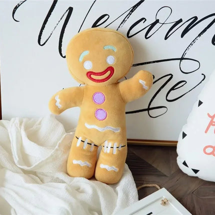 Gingerbread Man Plush Toy – Soft Stuffed Cookie Doll for Room Decoration & Birthday Gifts