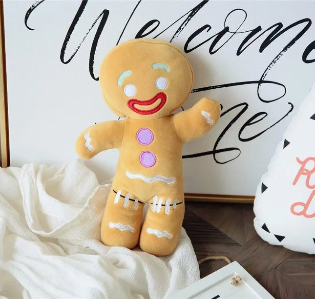 Gingerbread Man Plush Toy – Soft Stuffed Cookie Doll for Room Decoration & Birthday Gifts