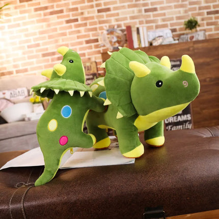Big Dinosaur Plush Toy – Soft Triceratops & Stegosaurus Stuffed Dolls for Kids Birthday Gifts
