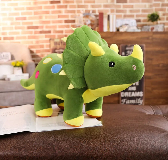 Big Dinosaur Plush Toy – Soft Triceratops & Stegosaurus Stuffed Dolls for Kids Birthday Gifts