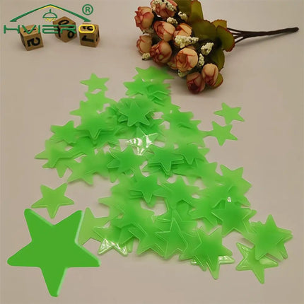 Luminous Star Wall Stickers – 50/100pcs 3cm Glow Decor for Kids & Parties