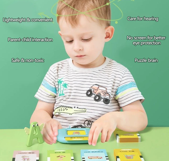 Early Education Flash Card Talking Flashcards for Kids Preschool Electronic Early Education Machine Gift Toddlers Montessori Toy