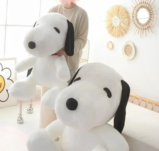 Big Snoopy Plush Toy – Kawaii White Dog Soft Stuffed Pillow Doll for Kids, Girlfriends & Birthday Gifts