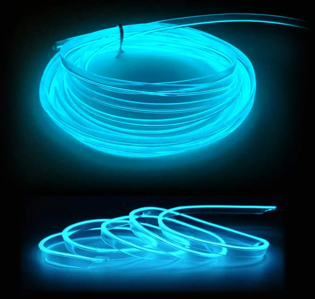 5M Car Interior LED Strip Light – Flexible Neon EL USB Ambient Lighting for DIY Auto & Party Decoration
