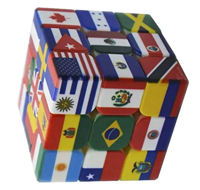 3x3x3 Magic Cube Multi-country Flag Elements Magic Cube Children's Gifts Educational Toys