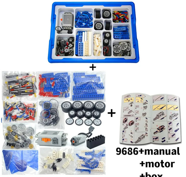 STEM 9686 Technical Building Blocks Set – Multi-Technology DIY Programming Kit for Kids & Educational School Projects