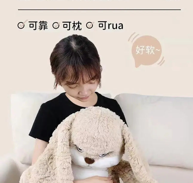 Large Angry Rabbit Plush Toy – Kawaii Stuffed Animal Doll for Room Decor & Birthday Gifts