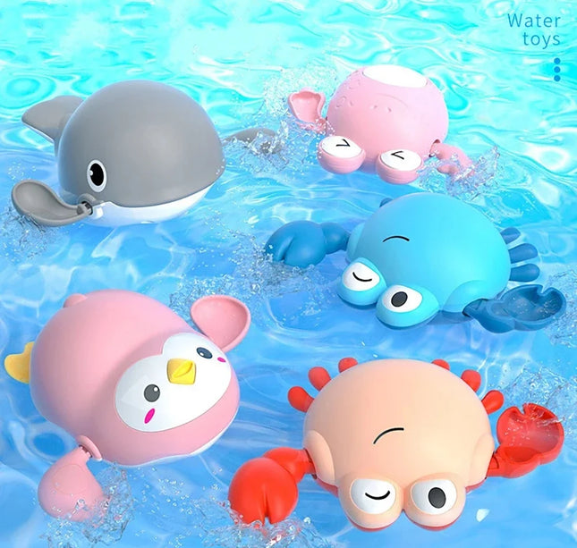 Baby Bath Toys – Wind-Up Swimming Animals for Kids Bathtub & Shower Play