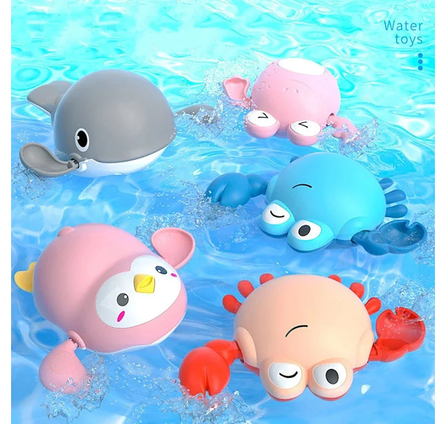 Baby Bath Toys – Wind-Up Swimming Animals for Kids Bathtub & Shower Play