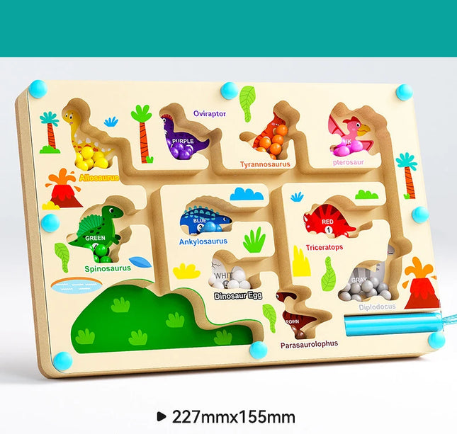 Montessori Magnetic Maze Game – Color Sorting & Fine Motor Training Toy with Pen Control for Kids Sensory Play