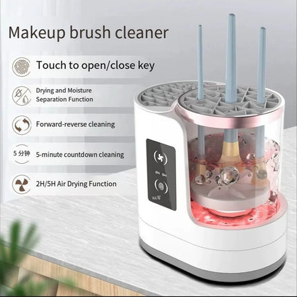 2025 New Electric Makeup Brush Cleaner Washing And Drying Set Automatic Brush Cleaning And Drying Beauty Tool Cleaning Machine.