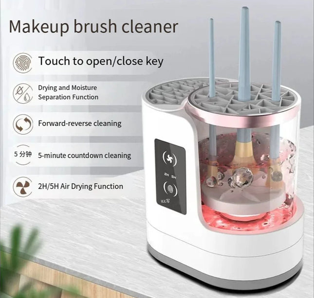 2025 New Electric Makeup Brush Cleaner Washing And Drying Set Automatic Brush Cleaning And Drying Beauty Tool Cleaning Machine.