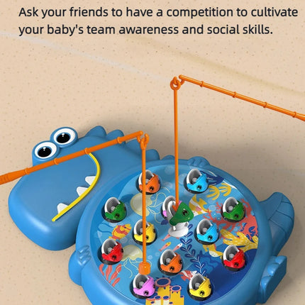 Magnetic Dinosaur Fishing Game – Montessori Toy with Rod for Toddlers & Kids