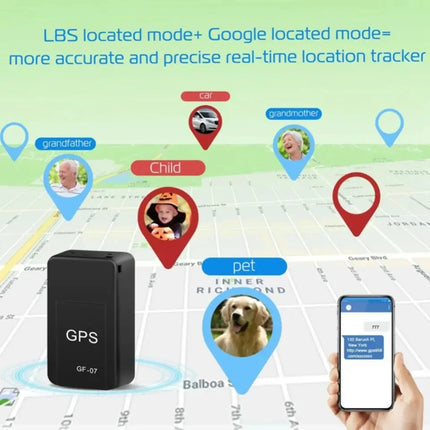 GF07 Magnetic GPS Tracker – Real-Time Mini Locator Device for Cars, Vehicles & Pet Tracking