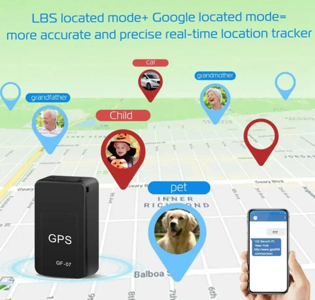 GF07 Magnetic GPS Tracker – Real-Time Mini Locator Device for Cars, Vehicles & Pet Tracking