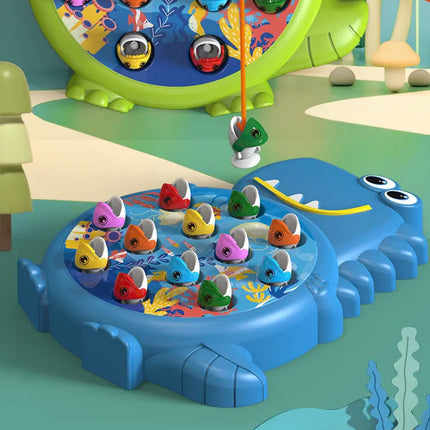 Magnetic Dinosaur Fishing Game – Montessori Toy with Rod for Toddlers & Kids