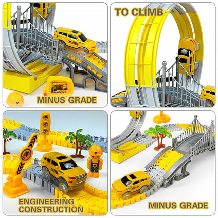 Electric Track Car Toy Set – Engineering Train Toys for Kids Educational Fun & Birthday Gifts