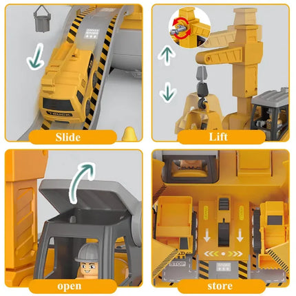Kids Engineering Vehicle & Electric Drill Set – Educational Assembly Tool Toy with Nuts for Boys Building & Gift