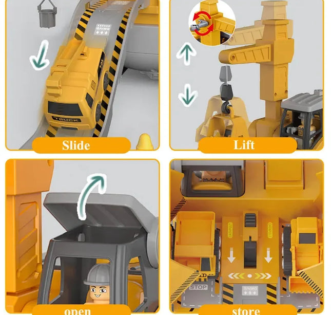 Kids Engineering Vehicle & Electric Drill Set – Educational Assembly Tool Toy with Nuts for Boys Building & Gift