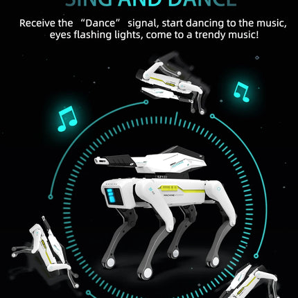 Teeggi RC Intelligent Robot Dog – Multifunctional Bionic Smart Mechanical Pet with Turret Educational Toy Gift
